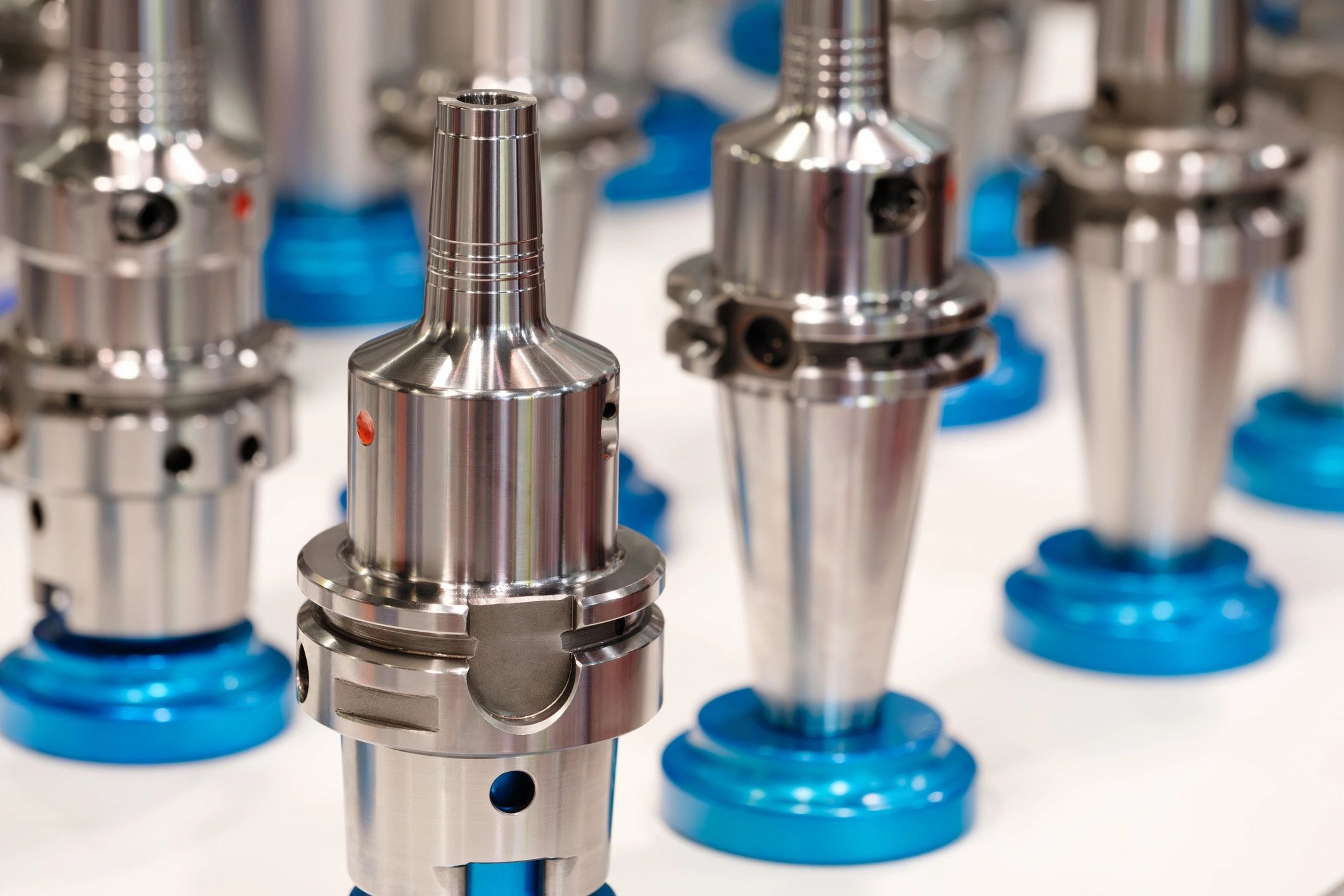 CNC milling tools in a machine shop